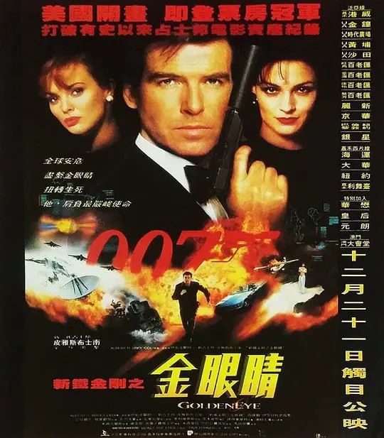 名称：007之黄金眼 GoldenEye (1995)描述：我们的邦德（皮尔斯·布鲁斯南 Pierce Brosnan 饰）又回来了!这次的任务是找回被苏联偷走的黄金眼——黄金眼是一种新式的电磁波武器