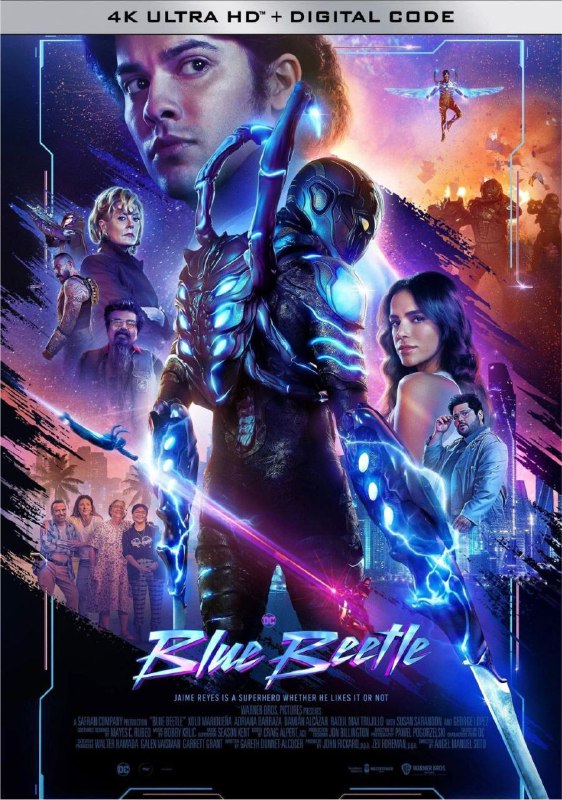 名称：蓝甲虫 (2023) 4K HDR & Dv 中英外挂字幕描述：一名墨西哥少年发现了一只外星甲虫，这只甲虫给了他超能力的盔甲