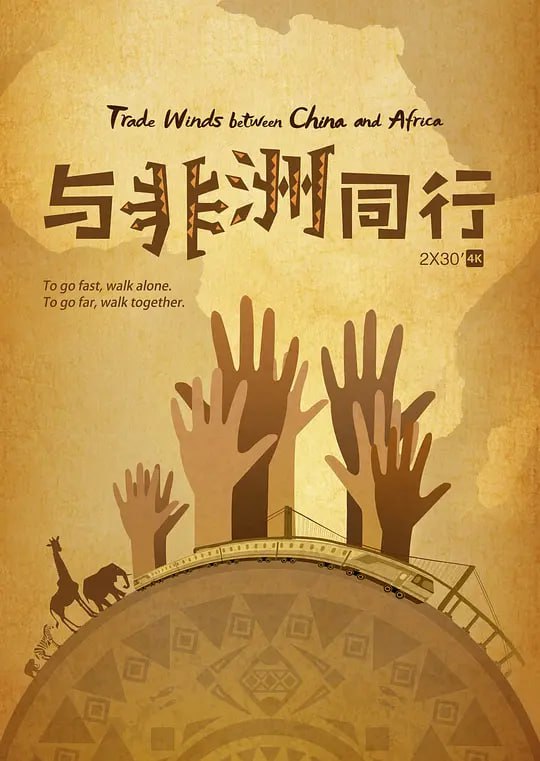 名称：与非洲同行 (2018)描述：纪录片《与非洲同行》下集涉及加纳、乌干达、坦桑尼亚、津巴布韦、埃塞俄比亚等国，5位非洲主人公向观众展示了发生在身边的中非合作项目，讲述了他们自己与中国朋友的故事