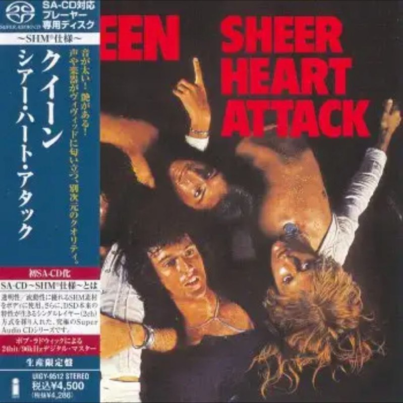 名称：皇后乐队 - 2011年SACD系列 - Sheer Heart Attack   DSD DSF描述：完美吸纳华丽摇滚、前卫摇滚、重金属及古典乐精髓，彻底颠覆摇滚乐既定形象的伟大乐团入选「死前必听的1001张专辑」、双列Kerrang!「英国史上百大经典专辑」和「史上百大摇滚经典」名单，Mojo、NME等媒体一面倒好评直奔英国亚军+美国TOP12，缔造多白金亮眼商业佳绩