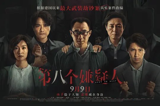 名称：第八个嫌疑人 (2023)描述：一九九五年，广东发生一起大型武装劫钞案，一辆银行运钞车被五名持枪匪徒抢劫，损失高达一千五百万，三名押钞员更在事件中丧生