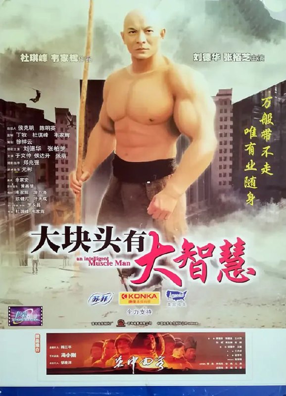 名称：大块头有大智慧 大隻佬 (2003)描述：大隻佬（刘德华 饰）在跳艳舞时与前来扫黄的警花李凤仪（张柏芝 饰）相遇，同时，重案组亦在附近调查一起印度人杀人案