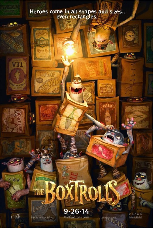 名称：盒子怪 (2014) 4K UHD 中字外挂字幕描述：《盒子怪》根据阿兰·斯诺（Alan Snow）的小说《这里有怪兽》（Here Be Monsters）改编，是一个幽默的寓言故事