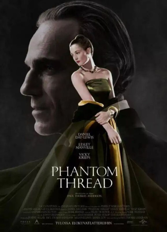 名称：魅影缝匠 (2017) 4K HDR 中字内嵌字幕描述：故事发生在二十世纪五十年代的伦敦，雷诺兹（丹尼尔·戴-刘易斯 Daniel Day Lewis 饰）和妹妹西丽奥（莱丝利·曼维尔 Lesley Manville 饰）一起经营着名为“伍德科克之家”的制衣所，在伦敦当时的上流社会之中，能够穿上雷诺兹亲手缝制的礼服是每一个王公显贵和明星名流的愿望