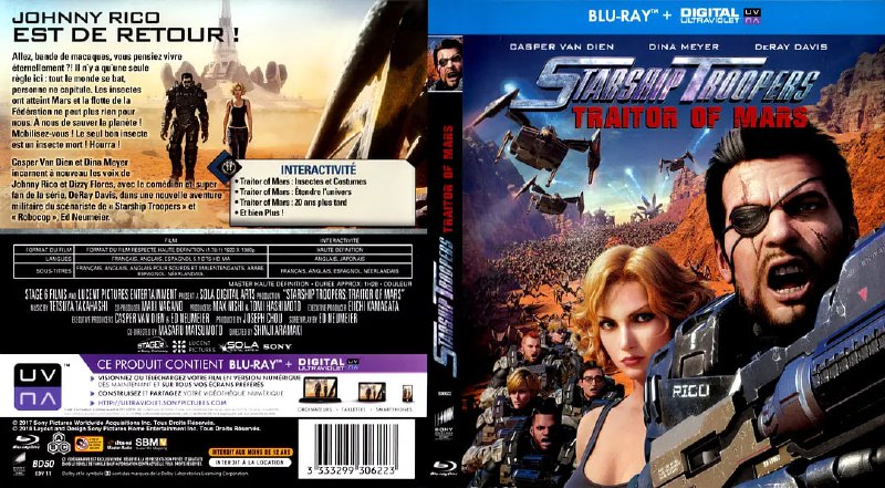 名称：【动漫】星河战队：火星叛国者 Starship Troopers Traitor of Mars (2017)描述：故事讲述约翰尼·里科(卡斯帕·凡·迪恩配音)降级发配到火星偏僻空间站，他本和士兵安稳培训，不料众人被一大批外星昆虫包围，战争一触即发
