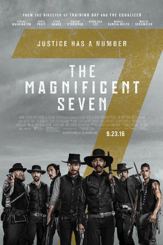 名称：豪勇七蛟龙 The Magnificent Seven (2016)描述：故事发生在位于罗斯克里克的一座矿业小镇上，艾玛（海莉·贝内特 Haley Bennett 饰）和丈夫马修（马特·波莫 Matt Bomer 饰）在这里过着与世无争的生活，某日，镇里的恶霸鲍勃（彼得·萨斯加德 Peter Sarsgaard 饰）枪杀了马修，没有人敢追究他的责任，只有幸存的艾玛在心里默默的发誓，一定要让鲍勃血债血偿