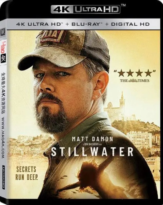 名称：静水城 (2021) 4K HDR 中字外挂字幕描述：影片围绕一个来自俄克拉荷马州的美国石油钻井平台钻工比尔(达蒙饰)展开