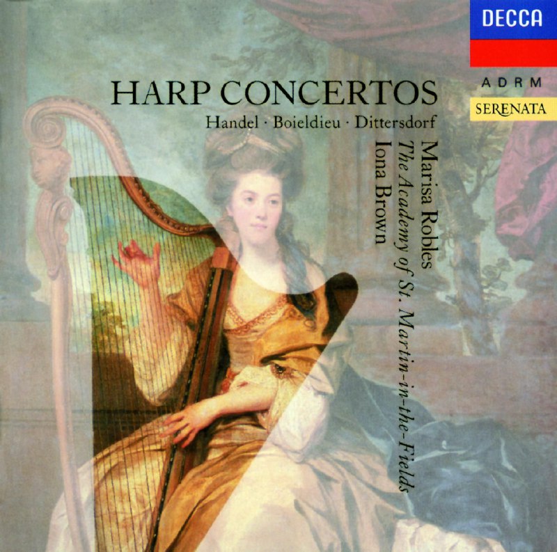 名称：Marisa Robles Harp Concertos 1990  FLAC描述： qobuz 该专辑由DECCA于1990年发行，由竖琴名家 Marisa Robles 独奏，Iona Brown指挥圣马丁室内乐团协奏