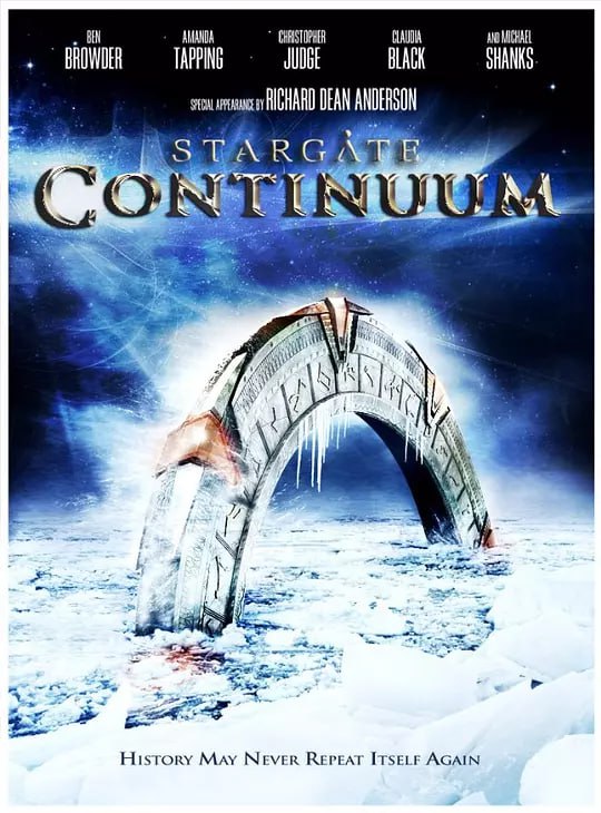 名称：星际之门：时空连续 Stargate Continuum (2008)描述：《Stargate：Continuum》是《Stargate: SG-1》的大结局，主要讲述Ba'al通过时间旅行回到过去，妄想阻止星际之门项目的诞生，而SG1则必须设法恢复历史的本来面目，并与Ba'al进行最终的对抗...链接：