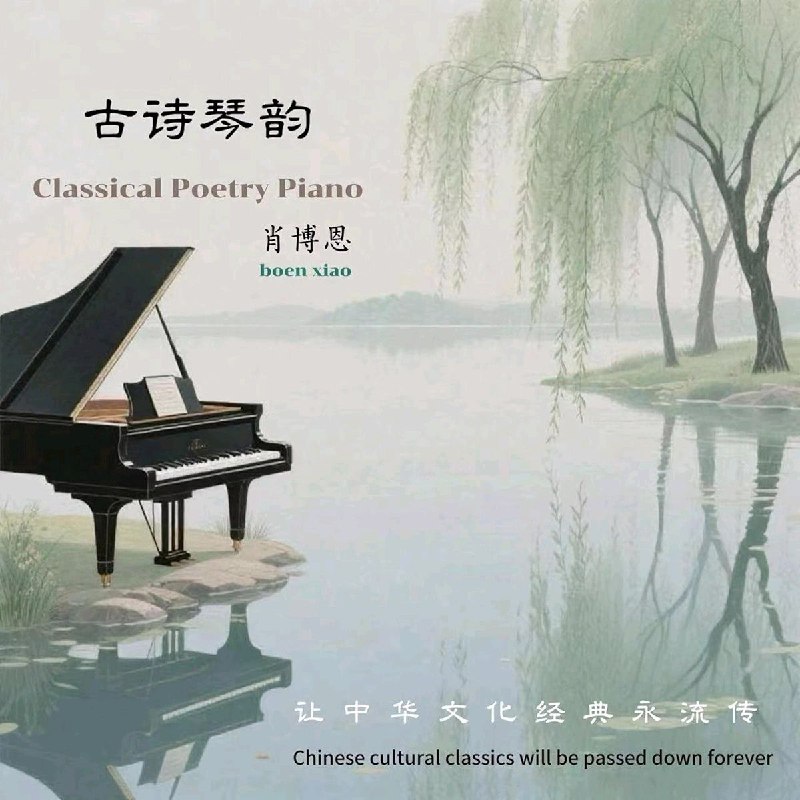 名称：肖博恩 - 古诗琴韵 (2025) FLAC 16bit 44kHz描述：肖博恩《古诗琴韵》(2025)，以钢琴为笔、诗词为魂，呈现古典与琴音的跨时空对话