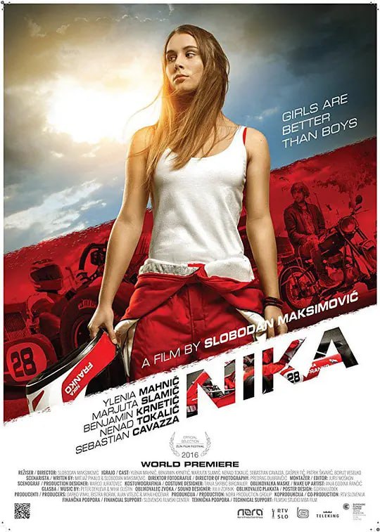 名称：赛车手妮卡 Nika (2016)描述：16岁的卡丁车选手妮卡颇具天分，甚至超越了同队的男选手