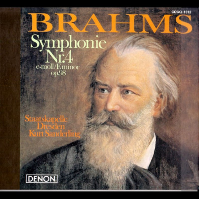 名称：库尔特 桑德林与德累斯顿国立交响乐团 勃拉姆斯《第四交响曲》 日本天龙 SACD 描述：[DENON COGQ1012] Kurt Sanderling Saatskapelle Dresden - Brahms Symphony No.4 (2011) [SACD]这张专辑收录指挥大师库尔特·桑德林执棒德累斯顿国立交响乐团演绎的勃拉姆斯收官之作《第四交响曲》