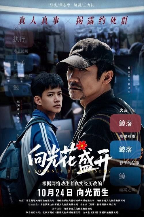 名称：向光花盛开 (2025) 4K HDR描述：我叫夏津生，做水产生意，45岁那年我儿子跳楼自杀了，他死后第37天我进了他所有的群，我发现里面全都是有抑郁倾向企图轻生的孩子，我不知道为什么，我在“约死群”留言1万9千次，问过127个男孩，49个女孩，到现在也没有答案……夸克：