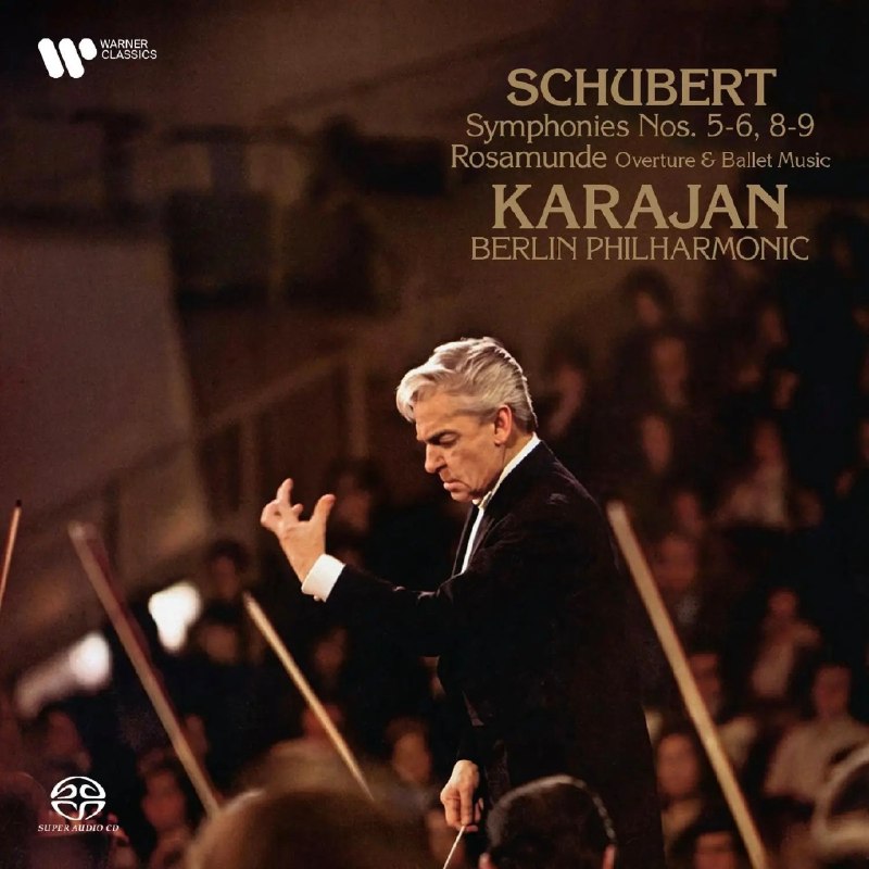名称：Schubert - Symphonies Nos. 5-6, 8-9 - Berliner Philharmoniker, Herbert von Karajan (2026) [SACD]描述：舒伯特：第五、第六、第八、第九交响曲演奏乐团：柏林爱乐乐团指挥：赫伯特·冯·卡拉扬版本：2026年重新复刻发行专辑夸克：